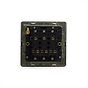 Soho Lighting Bronze 10A 3 Gang 2 Way Switch Black Inserts Screwless