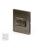 Soho Lighting Antique Brass 3 Gang 2 Way 10A Light Switch Black Insert