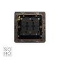 Soho Lighting Antique Brass Extractor Fan Isolator Switch Black Insert