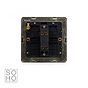 Soho Lighting Antique Brass 1 Gang Intermediate Switch Black Ins 10A Screwless