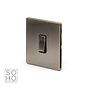 Soho Lighting Antique Brass 1 Gang Intermediate Switch Black Ins 10A Screwless