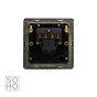 Soho Lighting Antique Brass 1 Gang 20A Double Pole Switch Blk Ins Screwless