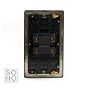 Soho Lighting Antique Brass 45A 1 Gang Double Pole Switch Double Plate Blk Ins Screwless