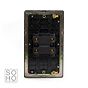 Soho Lighting Antique Brass 45A 1 Gang Double Pole Switch Double Plate Blk Ins 