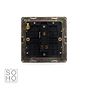 Soho Lighting Brushed Chrome 10A 1 Gang 2 Way Switch with Black Insert Screwless