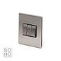 Soho Lighting Brushed Chrome 3 Gang Intermediate Switch BLK Insert Screwless