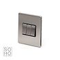 Soho Lighting Brushed Chrome 3 Gang Intermediate Switch BLK Insert Screwless