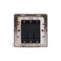 Soho Lighting Brushed Chrome 3 Gang Intermediate switch Wht Ins Screwless