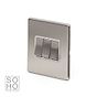 Soho Lighting Brushed Chrome 3 Gang Intermediate switch Wht Ins Screwless