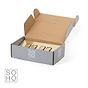 Soho Lighting Brushed Brass 4 Gang Intermediate switch Blk Ins Screwless