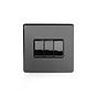 Soho Lighting Black Nickel 3 Gang Intermediate switch Blk Ins Screwless