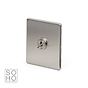 Soho Lighting Brushed Chrome 1 Gang 2 Way Toggle Dolly Switch Screwless 