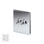 Soho Lighting Polished Chrome 2 Gang 2 Way Toggle Switch Screwless