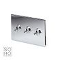 Soho Lighting Polished Chrome 3 Gang 2 Way Toggle Switch Screwless