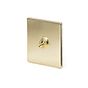 Soho Lighting Brushed Brass 1 Gang  Intermediate Toggle Switch Screwless