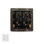 Soho Lighting Black Nickel 2 Gang 2 Way Toggle Switch Screwless