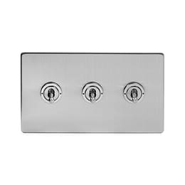 Brushed Chrome Toggle Switch