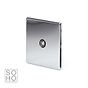 Soho Lighting Polished Chrome TV Coaxial Aerial Socket Black Ins Screwless
