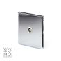 Soho Lighting Polished Chrome TV Coaxial Aerial Socket White Ins Screwless