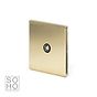 Soho Lighting Brushed Brass TV Coaxial Aerial Socket Black Ins Screwless