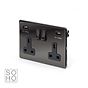 black nickel double usb socket