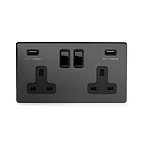 Black Nickel USB Socket