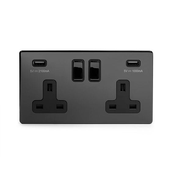 Black Nickel USB Socket