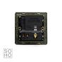 Soho Lighting Antique Brass 1 Gang 13A SP Socket with USB-A 2.1A