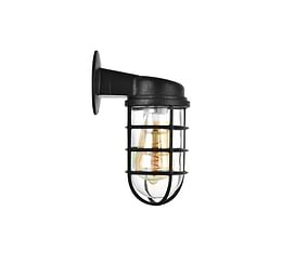 Soho Lighting Broadwick Coffee Black Finish Indoor Nautical Bulkhead Wall Light