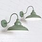 Chalk Mint Green Reclaimed Style Wall Light - Portland - Soho Lighting