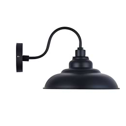 Portland Reclaimed Style Wall Light Matt Black