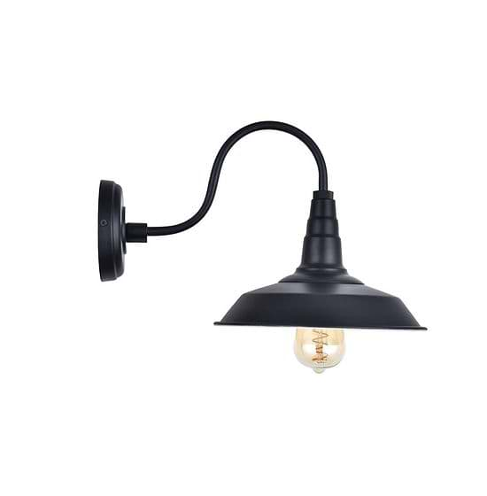 Black Industrial Wall Light