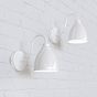 Satin Pure White Cone Wall Sconce - Oxford Vintage Wall Light