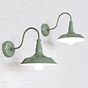 Green Industrial Wall Light