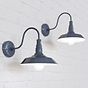 Leaden Grey Slate Industrial Wall Light - Argyll