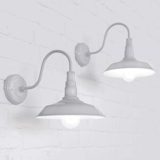 Grey Haze Industrial Wall Light - Argyll