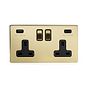 Brushed Brass USB C Socket