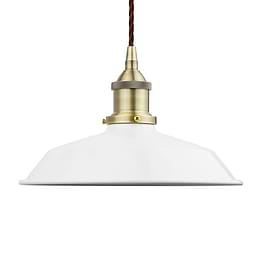 White Small Kitchen Pendant Light - Trinity