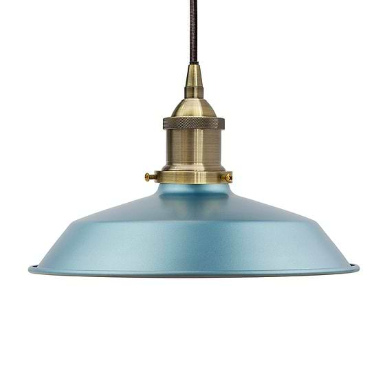 Racing Blue Small Trinity Metal Painted Pendant Light