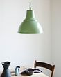 Compton Chalk Green Industrial Bell Pendant Light - Soho Lighting