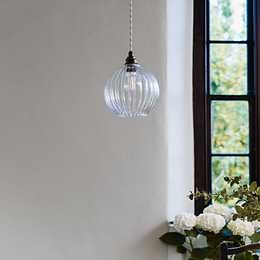 Glass round globe pendant light