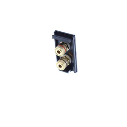 Black 2 Speaker Binding Post EM-Euro Module