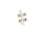White 2 Speaker Binding Post EM-Euro Module
