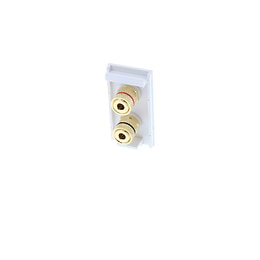 White 2 Speaker Binding Post EM-Euro Module