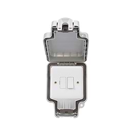 Lieber Silk White 1 Gang IP66 Outdoor Switched FCU Fused Spur