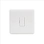 Lieber Silk White 13A Unswitched Connection Unit Flex Outlet - Curved Edge