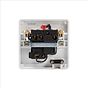 Lieber Silk White 13A Switched Fuse Connection Unit Flex Outlet With Neon - Curved Edge