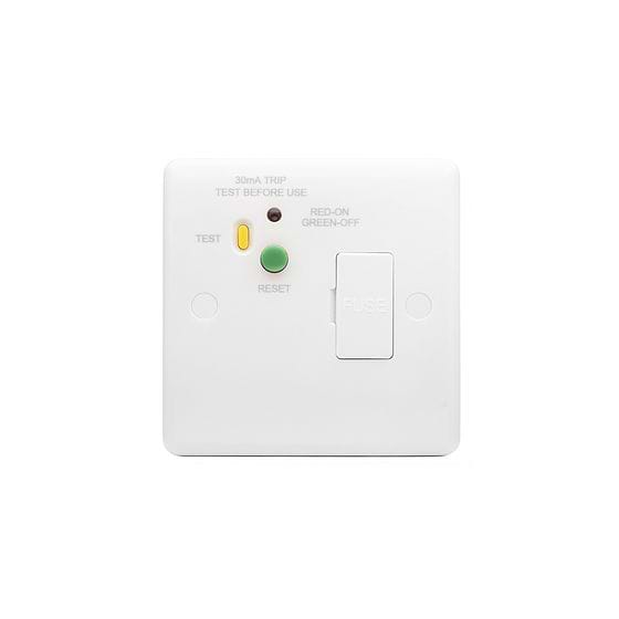 White Plastic Unswitched Fused Spur
