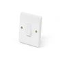 Lieber Silk White 45A 1 Gang Double Pole Switch Single Plate - Curved Edge