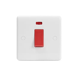 White Plastic 45A Switch